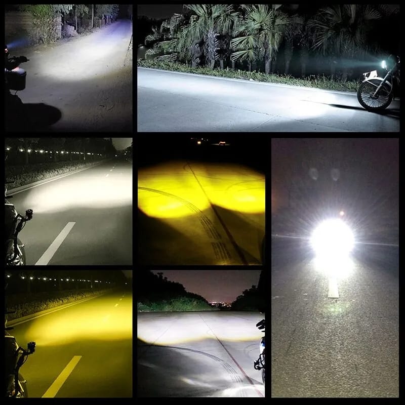 LUCES LED POTENTES EXPLORADORAS PARA MOTO 🚀💡 KIT 2 UNIDADES