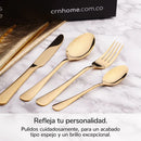 JUEGO DE CUBIERTOS 24 PIEZAS DE ACERO INOXIDABLE: DURABILIDAD, SOFISTICACIÓN.