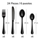 JUEGO DE CUBIERTOS 24 PIEZAS DE ACERO INOXIDABLE: DURABILIDAD, SOFISTICACIÓN.