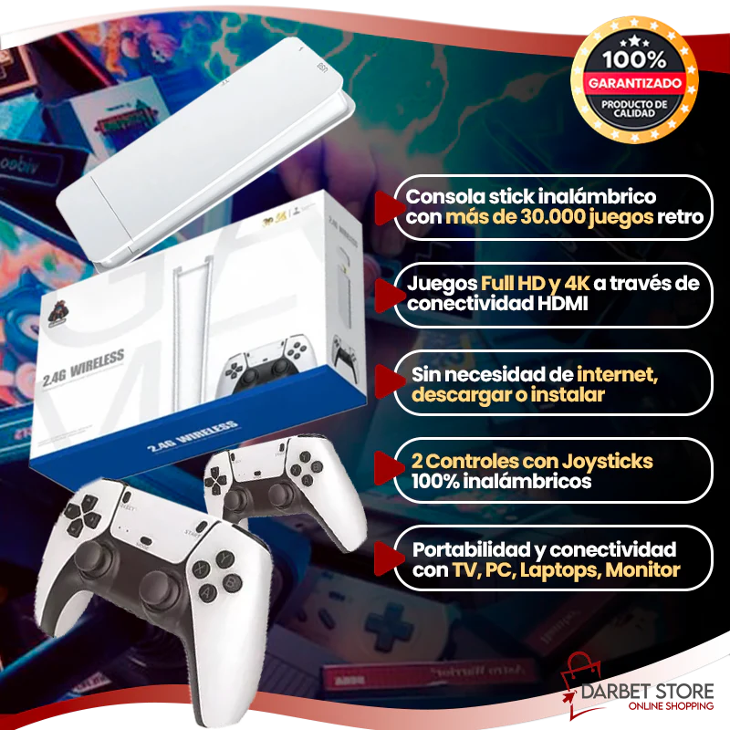MINI CONSOLA GAME STICK PRO: ¡DIVERSIÓN SIN LÍMITES EN TU TV!